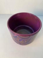 Adco paars keramiek Paisley bloempot , jaren 70, Gebruikt, Rond, Binnen, Adco