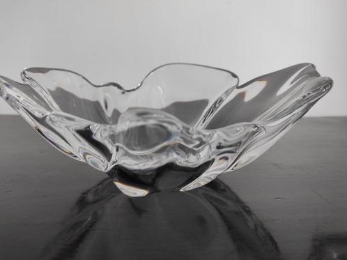 Kristallen schaal Royal Copenhagen, Holmegaard, Natura, Verzamelen, Porselein, Kristal en Bestek, Zo goed als nieuw, Bord of Schaal
