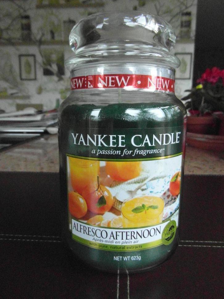 YANKEE CANDLE geurkaars "ALFRESCO AFTERNOON" Large Jar, Huis en Inrichting, Woonaccessoires | Kandelaars en Kaarsen, Nieuw, Kaars