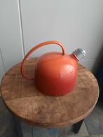 Gevlamd Emaille ketel met fluit, Antiek en Kunst, Antiek | Emaille, Ophalen of Verzenden