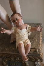 Antieke franse baby Jezus kinneke Jezus kribbe kerststal, Ophalen of Verzenden