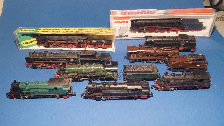 OPRUIMING !! 9x Arnold klus stoomlocs reparabel kavel, Hobby en Vrije tijd, Modeltreinen | N-Spoor, Gebruikt, Locomotief, Gelijkstroom