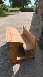 Oud grenen schoolbankje, Huis en Inrichting, Ophalen, Gebruikt, Bureau