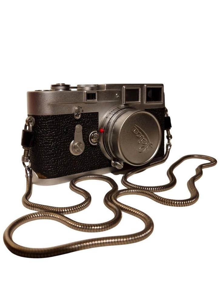 Leica M3 (1960)+ Elmar 50mm f/2.8 + Ketting + Case * Uniek!!, Audio, Tv en Foto, Fotocamera's Analoog, Gebruikt, Compact, Leica