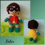 Nieuwe zelfgehaakte knuffel. Robin, van Batman., Verzamelen, Stripfiguren, Nieuw, Ophalen of Verzenden