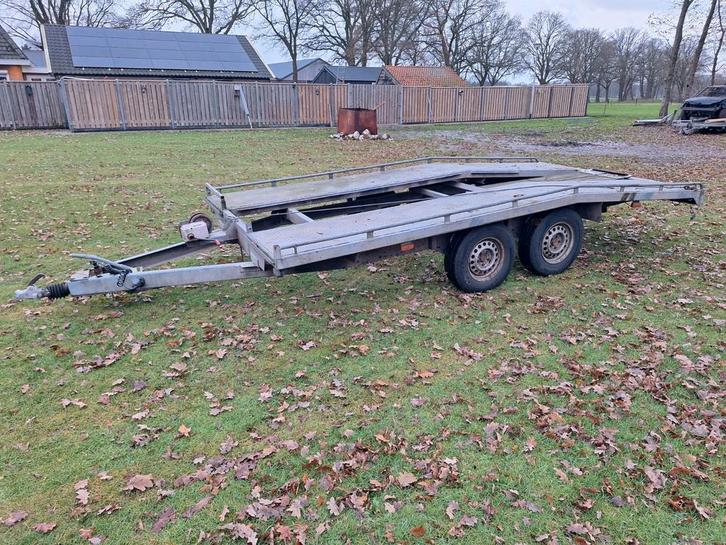 Autoambulance autotransporter oprijkar bj 2001 3000 kg, Auto diversen, Aanhangers en Bagagewagens, Zo goed als nieuw, Ophalen