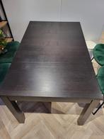 Zwarte uitschuifbare Ikea tafel, Huis en Inrichting, Ophalen, Rechthoekig, 50 tot 100 cm, 50 tot 100 cm