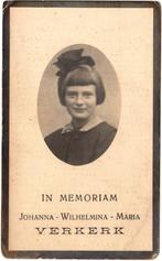 Johanna W.M. Verkerk * 1915 Geldrop + 1927 Hulst, 11 jaar, Verzamelen, Bidprentjes en Rouwkaarten, Verzenden