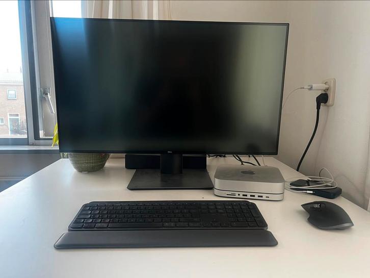 Apple mac mini m1 512gb a2348 2020 dell u3219Q logi muis toe, Computers en Software, Apple Desktops, Zo goed als nieuw, Mac Mini