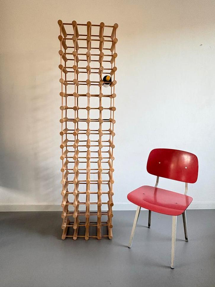 Vintage wijnrek, Huis en Inrichting, Woonaccessoires | Wijnrekken, Gebruikt, Minder dan 50 cm, Hout, Ophalen