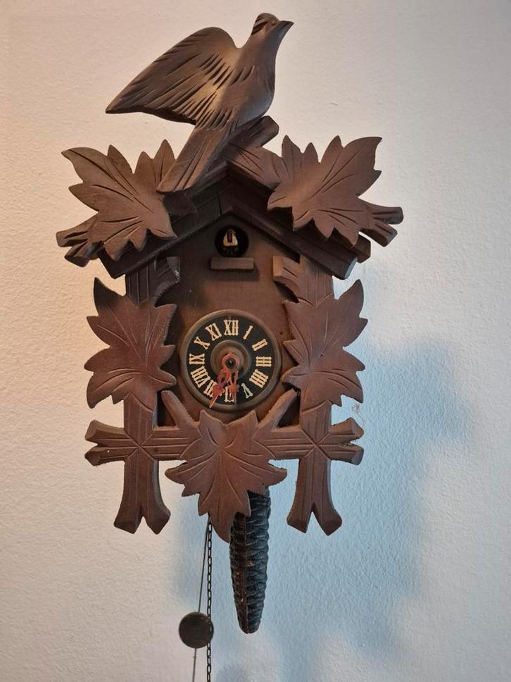 Authentieke Koekoeksklok met Vogel, Antiek en Kunst, Antiek | Klokken, Ophalen