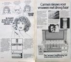 5 vintage advertenties reclames Carmen Set 1975-76, Ophalen of Verzenden, Gebruikt, Overige typen