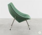 Pierre Paulin Oyster fauteuil + hocker Artifort jaren 60, Huis en Inrichting, Fauteuils, Ophalen, Gebruikt, Minder dan 75 cm, Metaal
