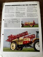Diverse merken sproeimachine folders, Ophalen, Gelezen, Folder