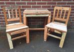 Otentic Sloophout/Scrapwood Kinderset, Ophalen, Zo goed als nieuw, Stoel(en)