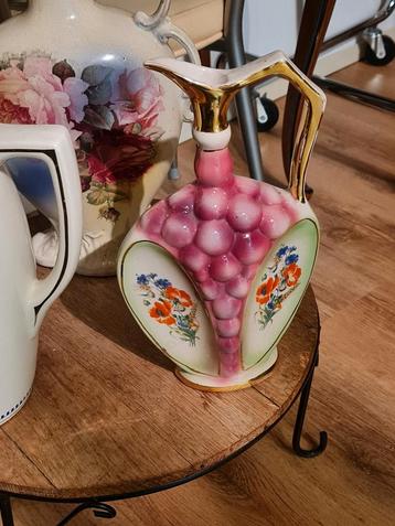 3 Vintage vazen  met vogel en bloemen een prijs  beschikbaar voor biedingen