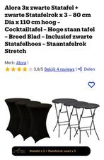 3x statafel met rok zwart, Ophalen, Nieuw