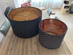 2x IKEA Lampenkappen Zwart/Goud, Huis en Inrichting, Ophalen, Gebruikt, 25 tot 50 cm, Zwart