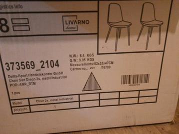 Livarmo Mooie semi Leer eetkamer stoelen  beschikbaar voor biedingen