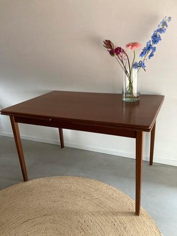 Midcentury vintage Deense teak eettafel XL uitschuifbaar beschikbaar voor biedingen