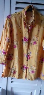Gele bloemen blouse, Kleding | Dames, Blouses en Tunieken, Ophalen of Verzenden, Zo goed als nieuw, Geel