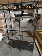 Vitrinekast / boekenkast glas - zwart, Ophalen, Met plank(en), 50 tot 100 cm, Zo goed als nieuw