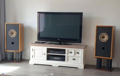 Vintage 20cm alnico breedband set met of zonder stands, Audio, Tv en Foto, Luidsprekers, Zo goed als nieuw, Front, Rear of Stereo speakers