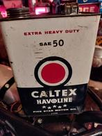 Caltex olieblik 5 liter vintage, Overige merken, Gebruikt, Ophalen of Verzenden