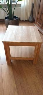 Teak bijzettafeltje, Huis en Inrichting, Minder dan 55 cm, Gebruikt, Vierkant, Hout