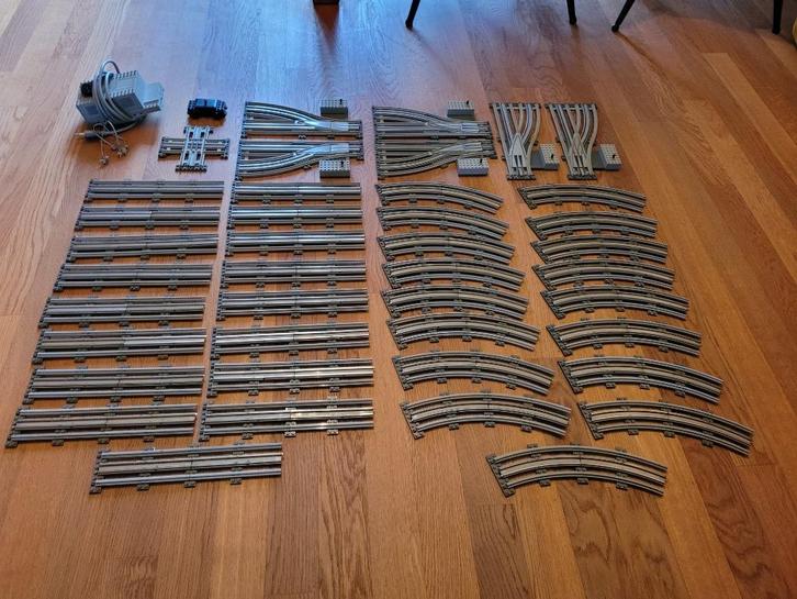 Partij=Groot pakket Lego12v trein rails, Kinderen en Baby's, Speelgoed | Duplo en Lego, Gebruikt, Lego, Losse stenen, Ophalen of Verzenden