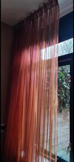 Te koop vitrage met dubbele vlinderplooi., Ophalen of Verzenden, Zo goed als nieuw, 200 cm of meer, Minder dan 100 cm