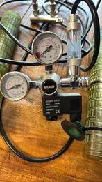 CO2 drukregelaar met dubbele manometer en bellenteller, Dieren en Toebehoren, Vissen | Aquaria en Toebehoren, Ophalen of Verzenden