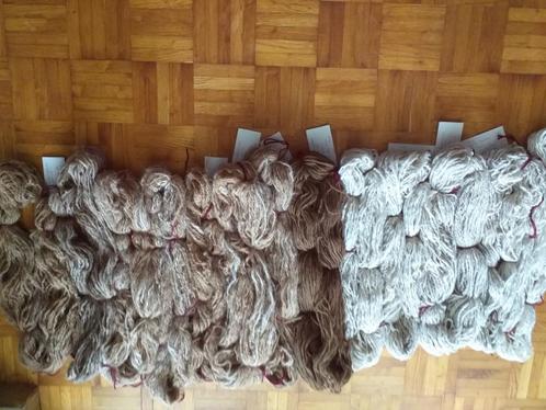 wol alpaca handgesponnen kleur grijs beige grijs donker lich, Hobby en Vrije tijd, Breien en Haken, Nieuw, Breien of Haken, Wol of Garen