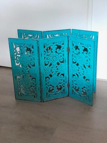Drieluik raamscherm Vintage  hout set 2 stuks beschikbaar voor biedingen