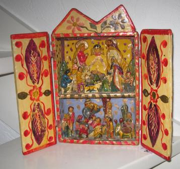 Kerststal Keramiek Peruaans Folk-Art Vintage beschikbaar voor biedingen