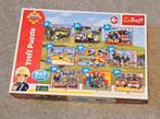 Brandweerman Sam 9 puzzels in 1 doos, Ophalen of Verzenden, 10 tot 50 stukjes, Zo goed als nieuw, 4 tot 6 jaar
