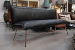 Luxe eetkamerbank VIDAR Jess Design metaal koper leer zwart, Ophalen, Zwart, Zo goed als nieuw, Eén
