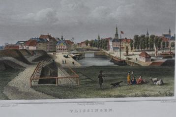VLISSINGEN Staalgravure 1858 Mooi stadsgezicht Terwen GY5 beschikbaar voor biedingen