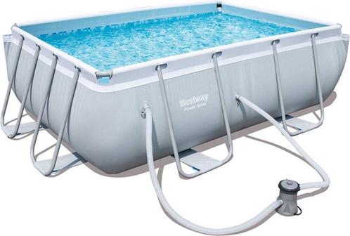 Bestway Power Steel opbouwzwembad - rechthoekig - L282 x B19, Tuin en Terras, Zwembaden, Zo goed als nieuw, Opzetzwembad, 80 tot 120 cm