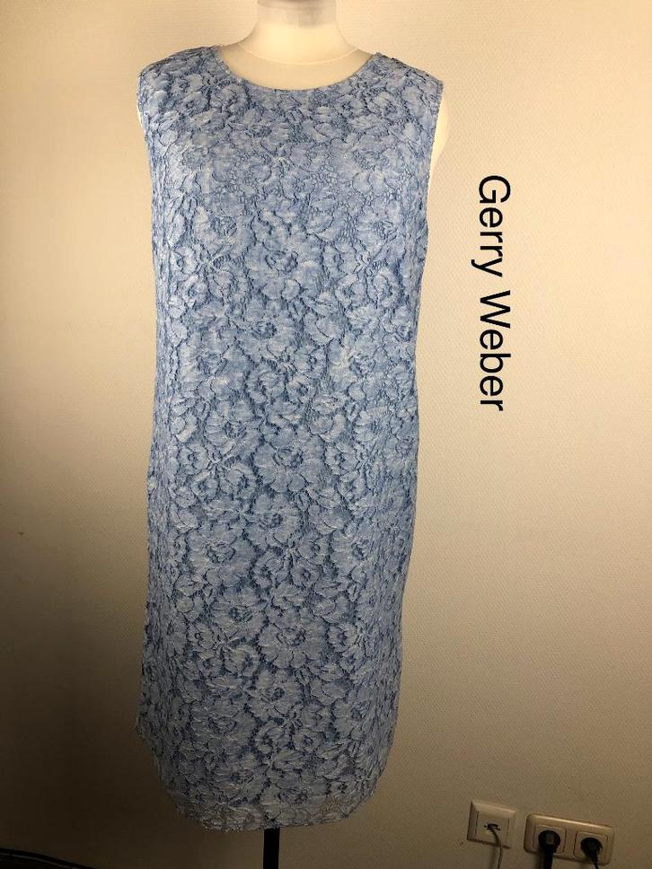 Gerry Weber Jurk  (mt: 42) 15,6/8487, Kleding | Dames, Jurken, Zo goed als nieuw, Maat 42/44 (L), Blauw, Onder de knie, Ophalen of Verzenden