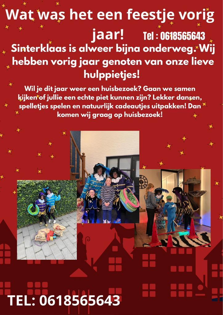 PIETENBEZOEK : OMGEVING ETTEN LEUR , BREDA, ROOSENDAAL., Diversen, Sinterklaas, Zo goed als nieuw, Ophalen of Verzenden