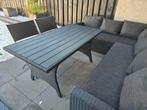 Mooie loungeset voor in de tuin. Antraciet / Zwart., Ophalen, Bank, Rotan, Zo goed als nieuw
