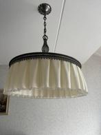 grote plafondlamp, Metalen frame met stof, Gebruikt, Metaal, Ophalen