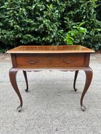 Queen Ann Bijzettafel, Engels Theetafeltje met 1 Lade, Huis en Inrichting, Tafels | Bijzettafels, Ophalen, Minder dan 55 cm, Gebruikt