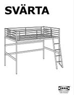 IKEA SVÄRTA Hoogslaper, Ophalen, Eenpersoons, 160 tot 180 cm, Zo goed als nieuw