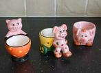 3 Eierdopjes met verschillende varkentjes, Overige typen, Ophalen of Verzenden, Zo goed als nieuw, Overige stijlen