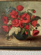 Bloemenstilleven met klaprozen, Antiek en Kunst, Kunst | Schilderijen | Klassiek, Ophalen