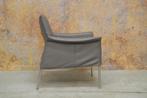 ZGANieuw! grijze leren Design on Stock Limec design fauteuil, Design, Leer, 75 tot 100 cm, Zo goed als nieuw