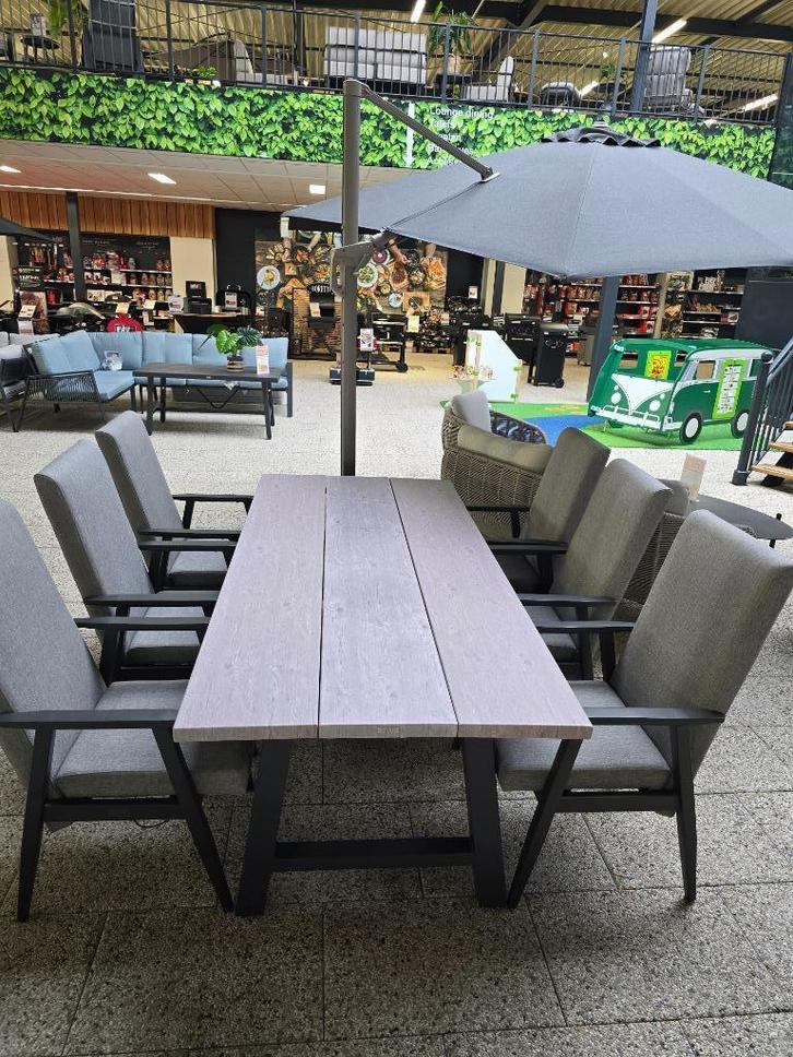 Showroom Leuven - San Felipe tuinset 7-delig, Tuin en Terras, Tuinsets en Loungesets, Zo goed als nieuw, Tuinset, Overige materialen