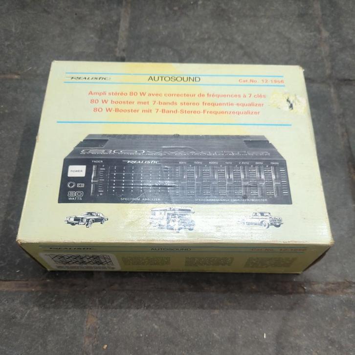 Vintage / retro graphic equalizer 80W NIEUW (oldtimer, 80's), Auto diversen, Autoradio's, Nieuw, Ophalen of Verzenden